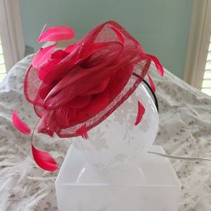 Red Fascinator Hat